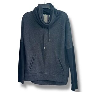 Betsey Johnson Performance Black Striped Cowl Neck Sweater Womens Size M Basic